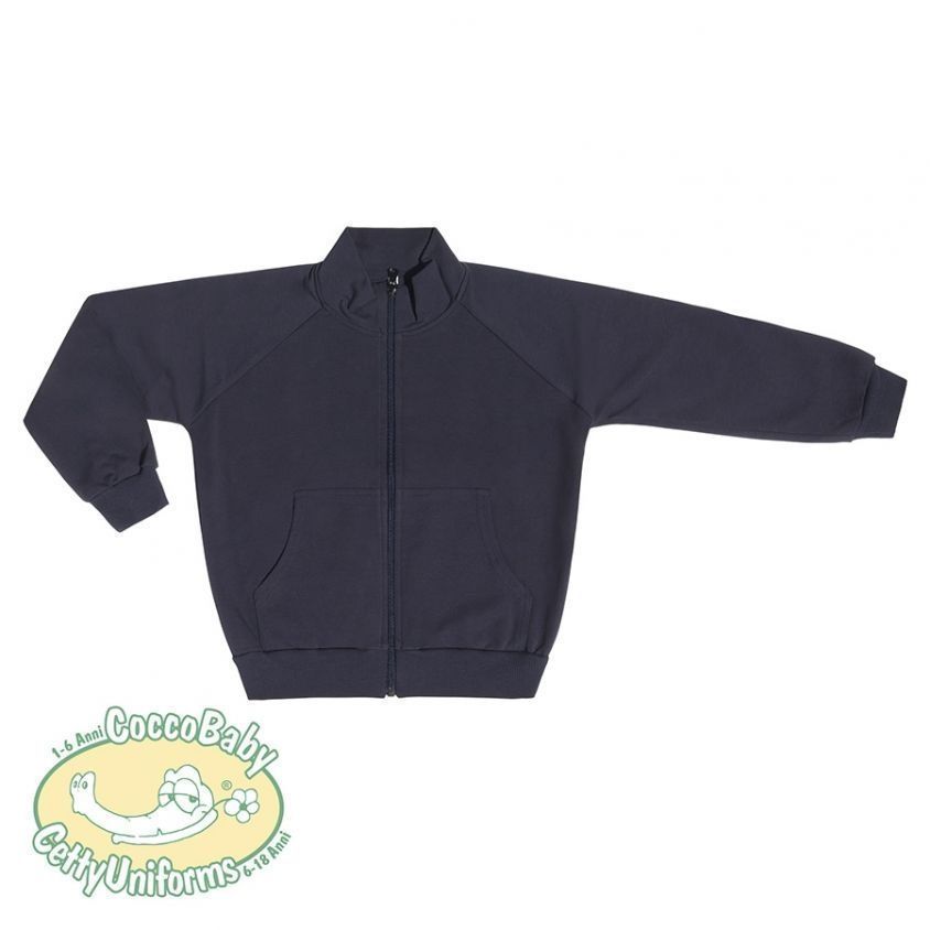 Felpa leggera bambini con zip per giocare all'aperto